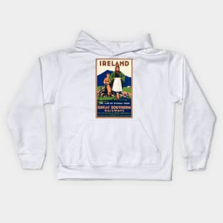 Vintage Travel - Ireland Kids Hoodie